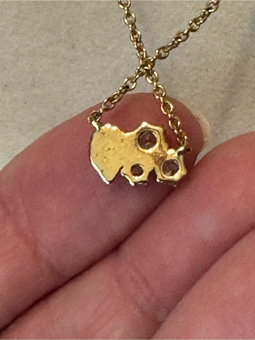 Kurt Geiger Gold-Tone Necklace with Clear Crystal Cluster & Eagle. 16-18” EUC - Picture 5 of 6